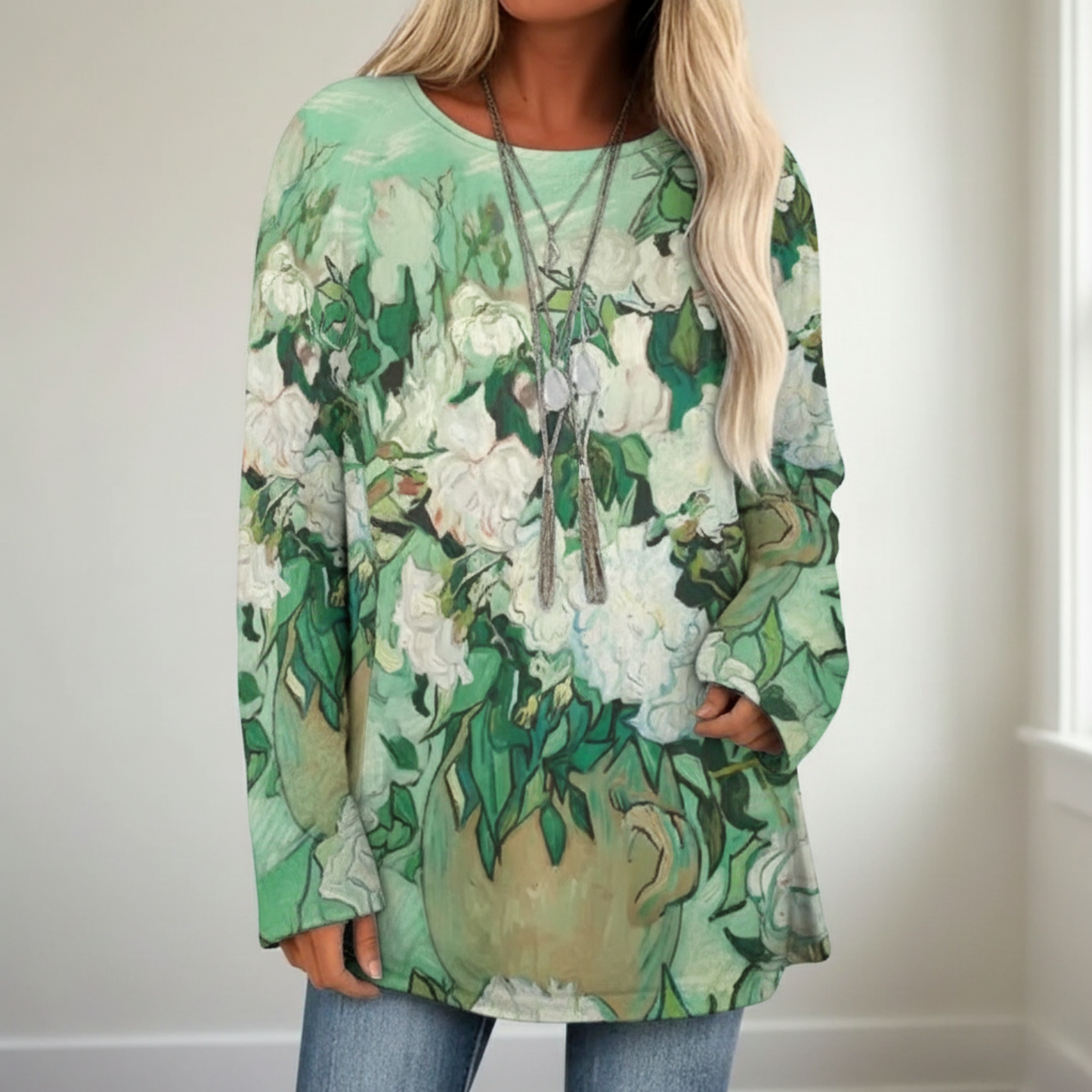 Van Gogh-Inspired Long Sleeve Shirt