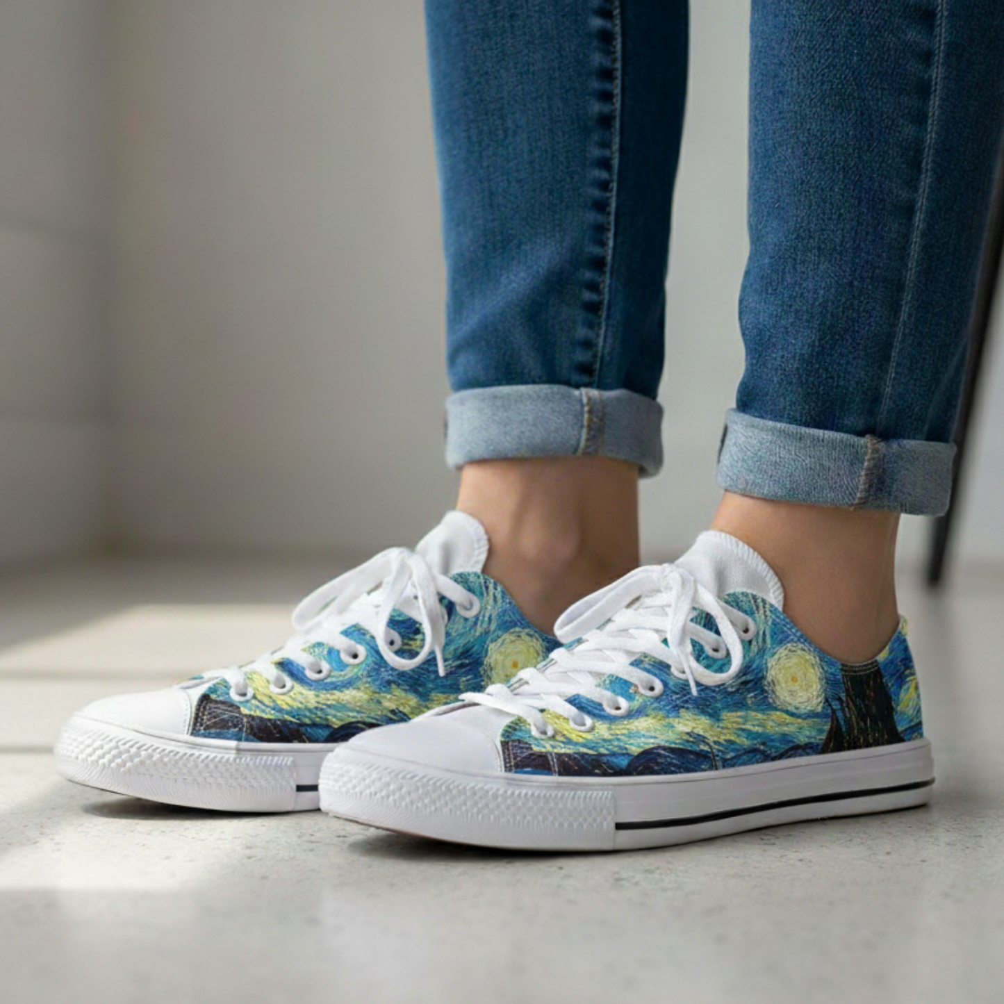 Van Gogh Inspired Starry Sky Sneakers