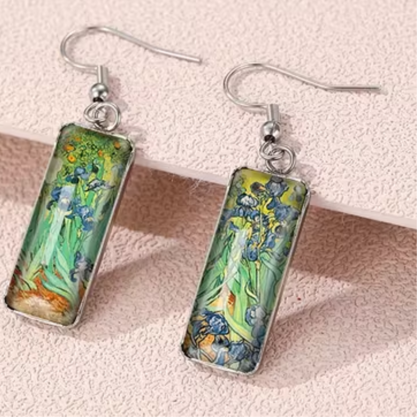 Van Gogh Inspired Elegant Statement Hook Earrings