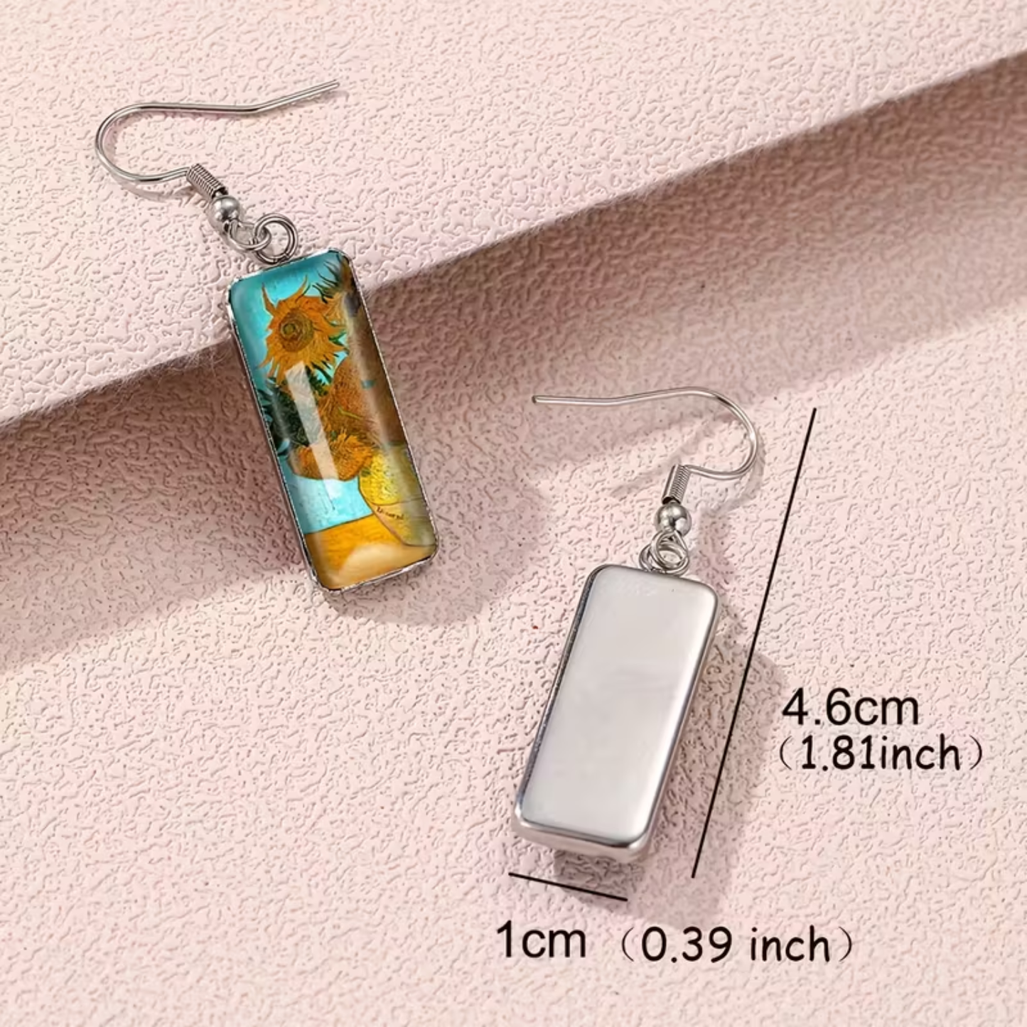 Van Gogh Inspired Elegant Statement Hook Earrings